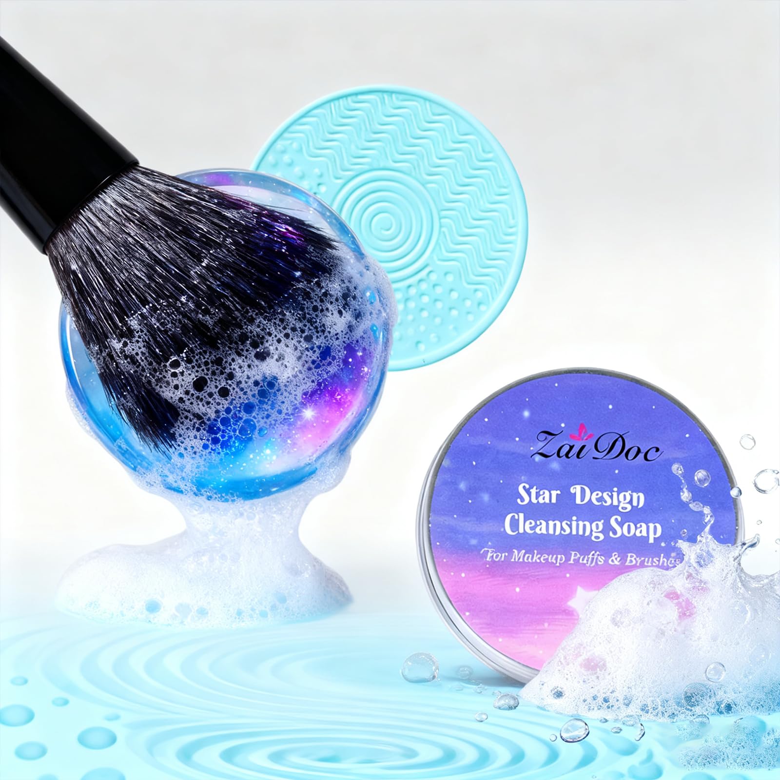 Amazon.com: Zaidoc 1 Pack Makeup Brush Cleaner Soap, Texture Grip